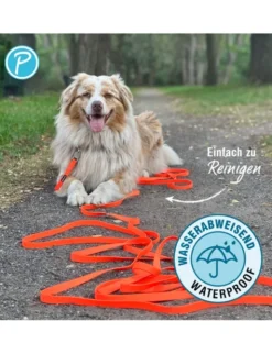 Petlando Trekking Schleppleine 20mm orange 5 m