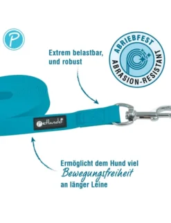 Petlando Trekking Schleppleine 20mm blau 5 m