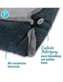 Petlando Windowchiller mit Zugluftstop grau 35 x 80 cm