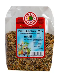 Rosenlöcher DeliLeckerMix für Sittiche & Exoten mit Ei 250g