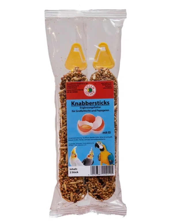 Rosenlöcher Großsittich/Papagei Sticks Ei 150g