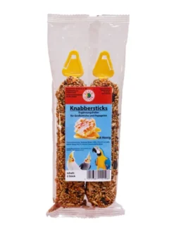 Rosenlöcher Großsittich/Papagei Sticks Honig 150g