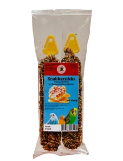 Rosenlöcher Wellensittich & Exoten Sticks Honig 150g
