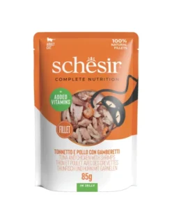 Schesir Complete Nutrition in Jelly Thunfisch + Huhn + Garnelen 85g