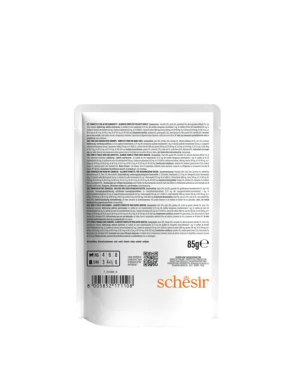 Schesir Complete Nutrition in Jelly Thunfisch + Huhn + Garnelen 85g