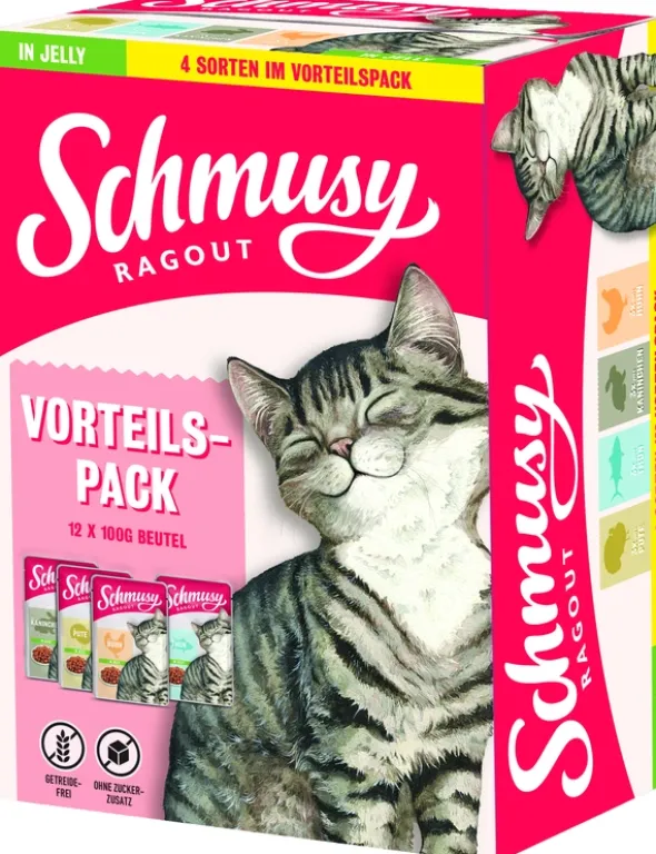 SCHMUSY Ragout in Jelly Huhn, Pute, Thunfisch, Kaninchen 1,2kg