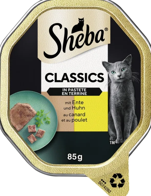 Sheba CLASSICS in Pastete mit Ente und Huhn 85g