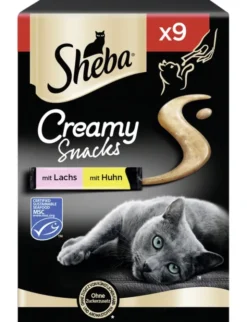 Sheba Creamy Snacks mit Lachs, mit Huhn 108g