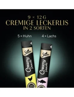 Sheba Creamy Snacks mit Lachs, mit Huhn 108g