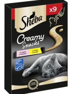 Sheba Creamy Snacks mit Lachs, mit Huhn 108g