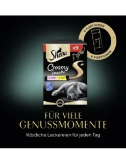 Sheba Creamy Snacks mit Lachs, mit Huhn 108g