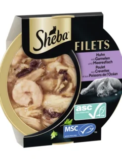 Sheba Filets Huhn mit Garnelen und Meeresfisch 60g