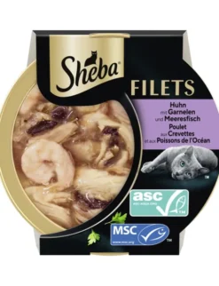 Sheba Filets Huhn mit Garnelen und Meeresfisch 60g