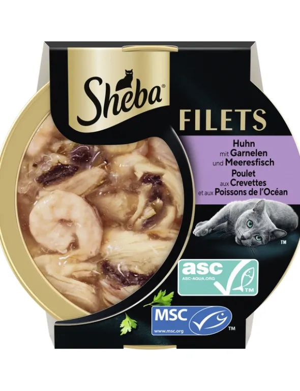 Sheba Filets Huhn mit Garnelen und Meeresfisch 60g