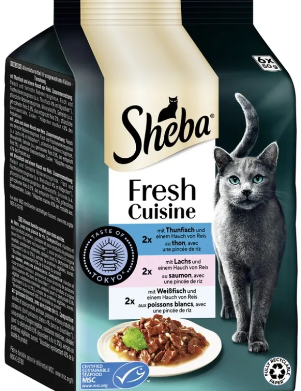 Sheba Fresh Cuisine mit Thunfisch, mit Lachs, mit Weißfisch 300g