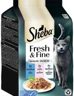 Sheba Fresh&Fine in Gelee mit Thunfisch, mit Lachs, mit Weißfisch 300g