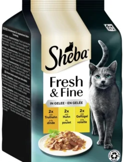 Sheba Fresh&Fine in Gelee mit Truthahn, mit Huhn, mit Geflügel 300g
