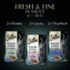 Sheba Fresh & Fine in Sauce mit Lachs, mit Thunfisch, mit Forelle 300g