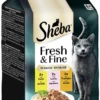Sheba Fresh & Fine in Sauce Multipack mit Huhn, mit Lachs, mit Truthahn 300g
