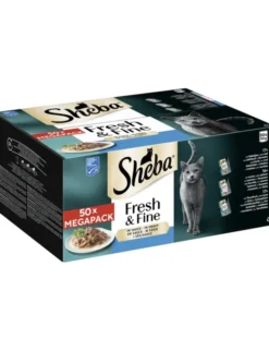 Sheba Fresh & Fine in Sauce Multipack mit Kabeljau, mit Lachs, mit Thunfisch 2,5kg