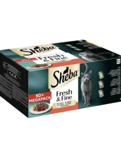 Sheba Fresh & Fine in Sauce Multipack mit Huhn, mit Rind, mit Ente 2,5kg