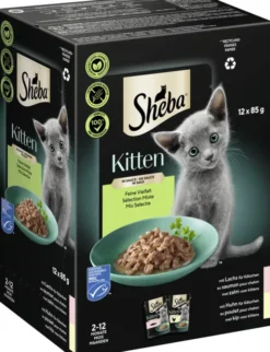 Sheba Kitten Feine Vielfalt in Sauce mit Lachs, mit Huhn 1kg