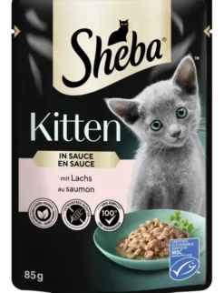 Sheba Kitten in Sauce mit Lachs 85g