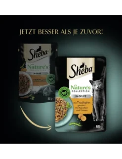 Sheba Nature´s Collection in Gelee mit Truthahn garniert mit Karotten und Erbsen 85g