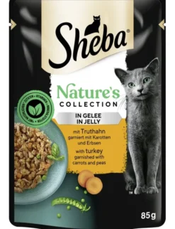 Sheba Nature´s Collection in Gelee mit Truthahn garniert mit Karotten und Erbsen 85g