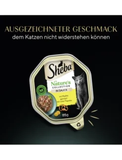 Sheba Nature's Collection in Sauce mit Huhn garniert mit roter Paprika 85g