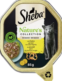 Sheba Nature's Collection in Sauce mit Huhn garniert mit roter Paprika 85g