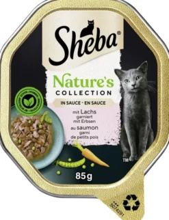 Sheba Nature's Collection in Sauce mit Lachs garniert mit Erbsen 85g
