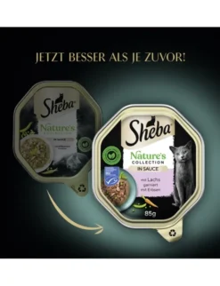Sheba Nature's Collection in Sauce mit Lachs garniert mit Erbsen 85g