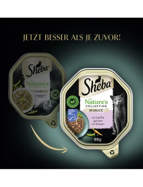 Sheba Nature's Collection in Sauce mit Lachs garniert mit Erbsen 85g