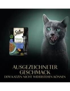 Sheba Nature's Collection in Sauce mit Thunfisch und Leinöl garniert mit Karotten und Erbsen 85g