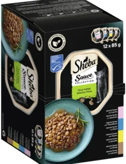 Sheba Sauce Collection Feine Vielfalt mit Lachs, mit Thunfisch, mit Huhn, mit Ente 1kg