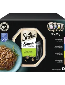Sheba Sauce Collection Feine Vielfalt mit Lachs, mit Thunfisch, mit Huhn, mit Ente 1kg