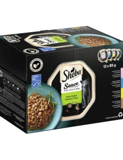 Sheba Sauce Collection Feine Vielfalt mit Lachs, mit Thunfisch, mit Huhn, mit Ente 1kg
