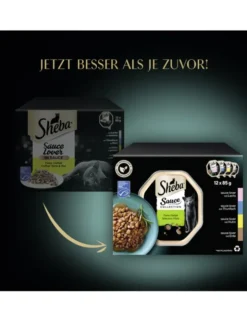 Sheba Sauce Collection Feine Vielfalt mit Lachs, mit Thunfisch, mit Huhn, mit Ente 1kg
