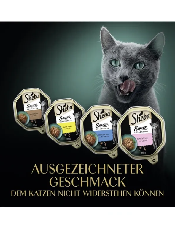 Sheba Sauce Collection Feine Vielfalt mit Lachs, mit Thunfisch, mit Huhn, mit Ente 1kg