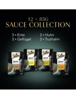 Sheba Sauce Collection Geflügel Variation mit Ente, mit Huhn, mit Geflügel, mit Truthahn 1kg