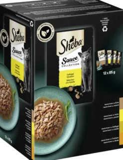 Sheba Sauce Collection Geflügel Variation mit Ente, mit Huhn, mit Geflügel, mit Truthahn 1kg