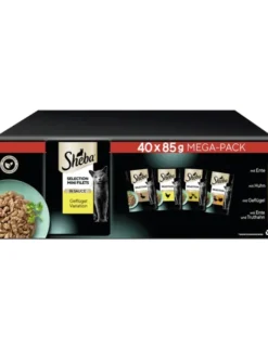 Sheba Selection in Sauce Geflügel Variation Multipack mit Ente, mit Huhn, mit Geflügel, mit Ente und Truthahn 3,4kg
