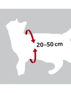 TRIXIE Auto-Katzengeschirr rot 20-50 cm