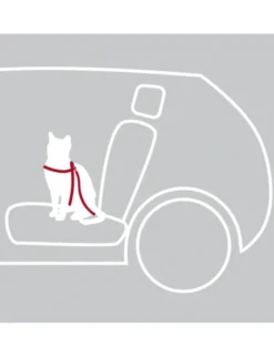 TRIXIE Auto-Katzengeschirr rot 20-50 cm