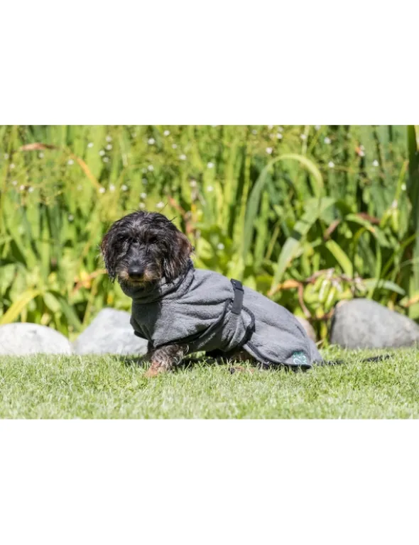TRIXIE Bademantel für Hunde grau XS