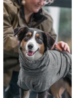 TRIXIE Bademantel für Hunde grau XS