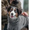 TRIXIE Bademantel für Hunde grau 40 cm