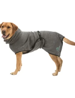 TRIXIE Bademantel für Hunde grau 40 cm