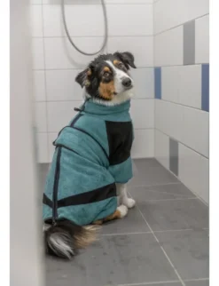 TRIXIE Bade- und Hausoverall für Hunde petrol XS